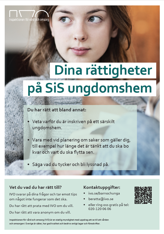 Affisch dina rättigheter på SiS ungdomshem
